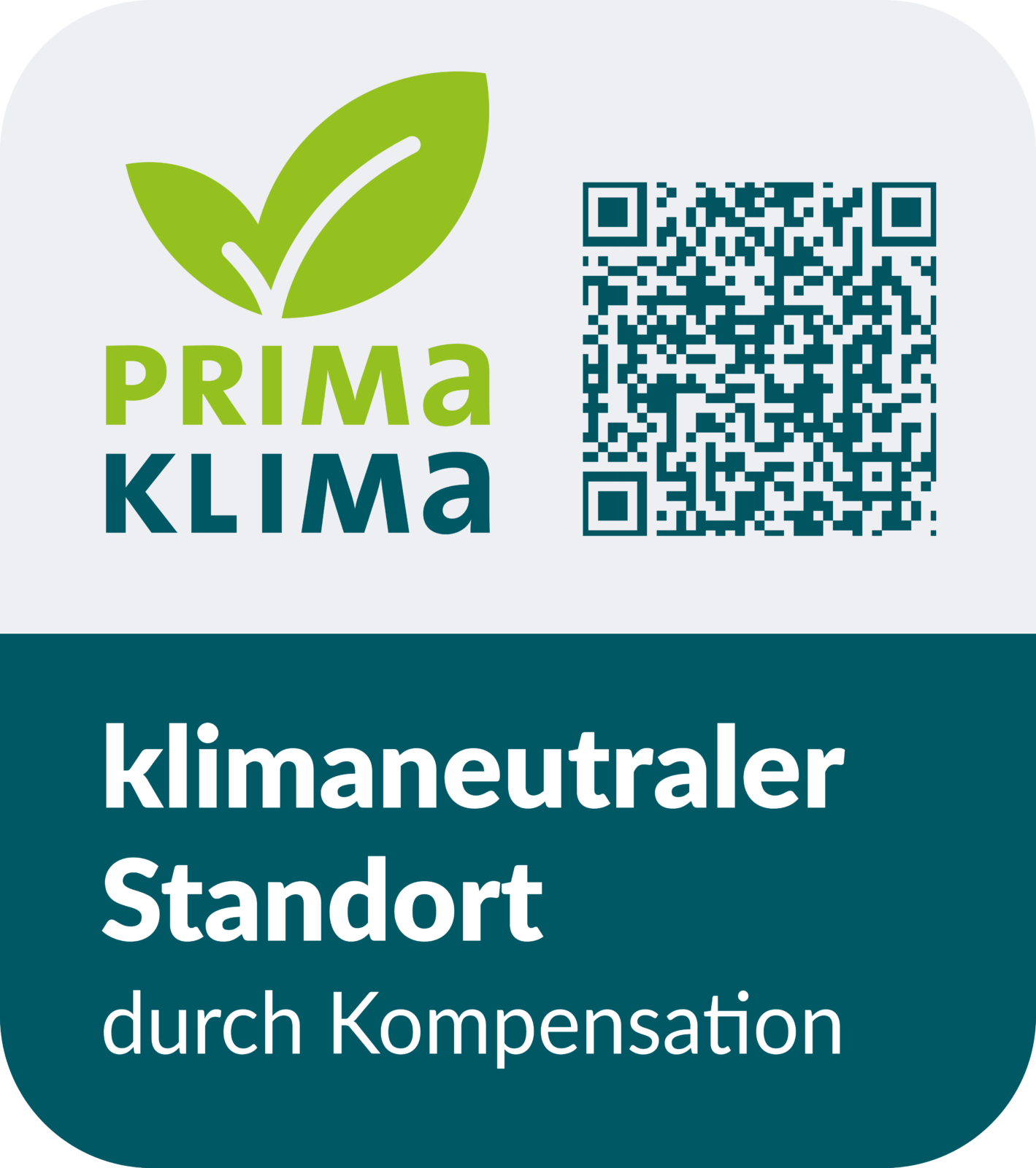 PrimaKlima-Siegel. Klimaneutraler Standort durch Kompensation.